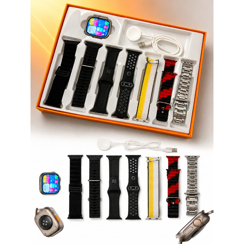 Relógio Smartwatch Hw Ultra 2 49mm+ 7 Pulseiras Chat Gpt