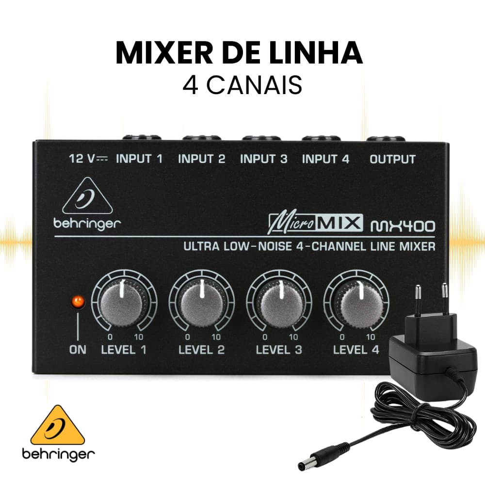 Mixer Profissional Micromix Behringer Mx400 Mixer Som Console