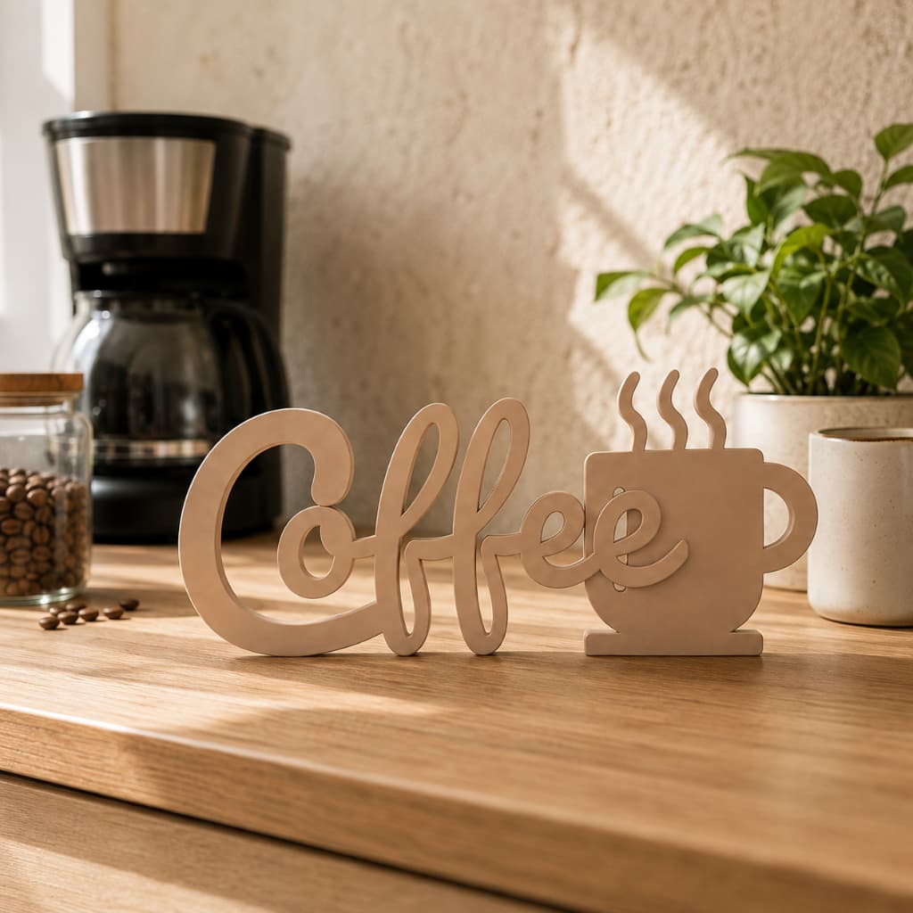 Letreiro Coffee Decorativo Cantinho do Café Decoração Cozinha Cafeteria Enfeite de Mesa Xícara Café