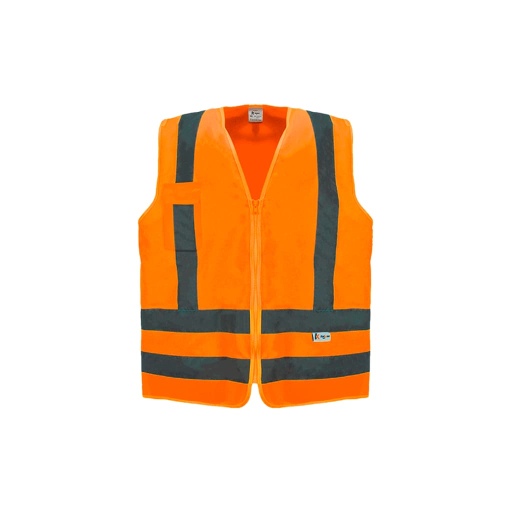 Colete De Sinalização Com Refletivo Laranja e Amarelo Fluorecente