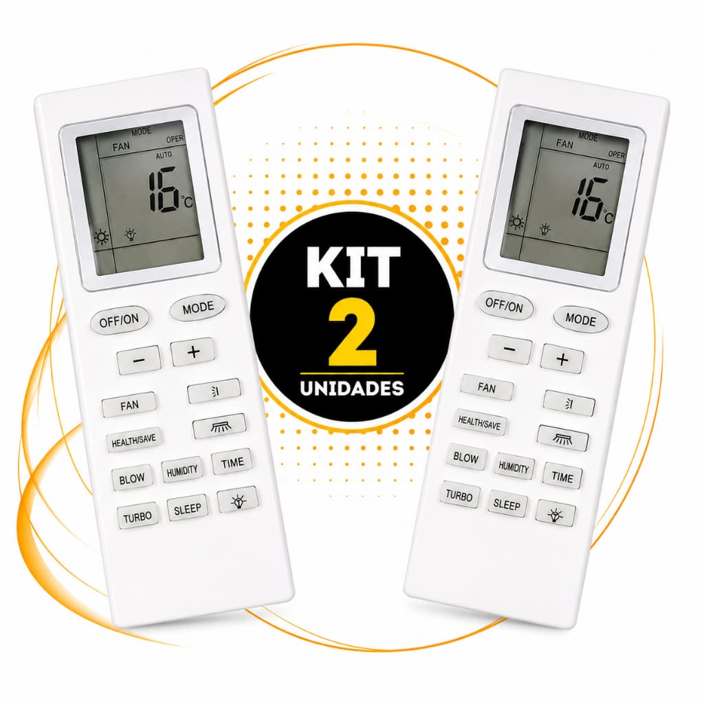 Kit 2 Controle Remoto Para Ar Condicionado Split Gree Trane Garden