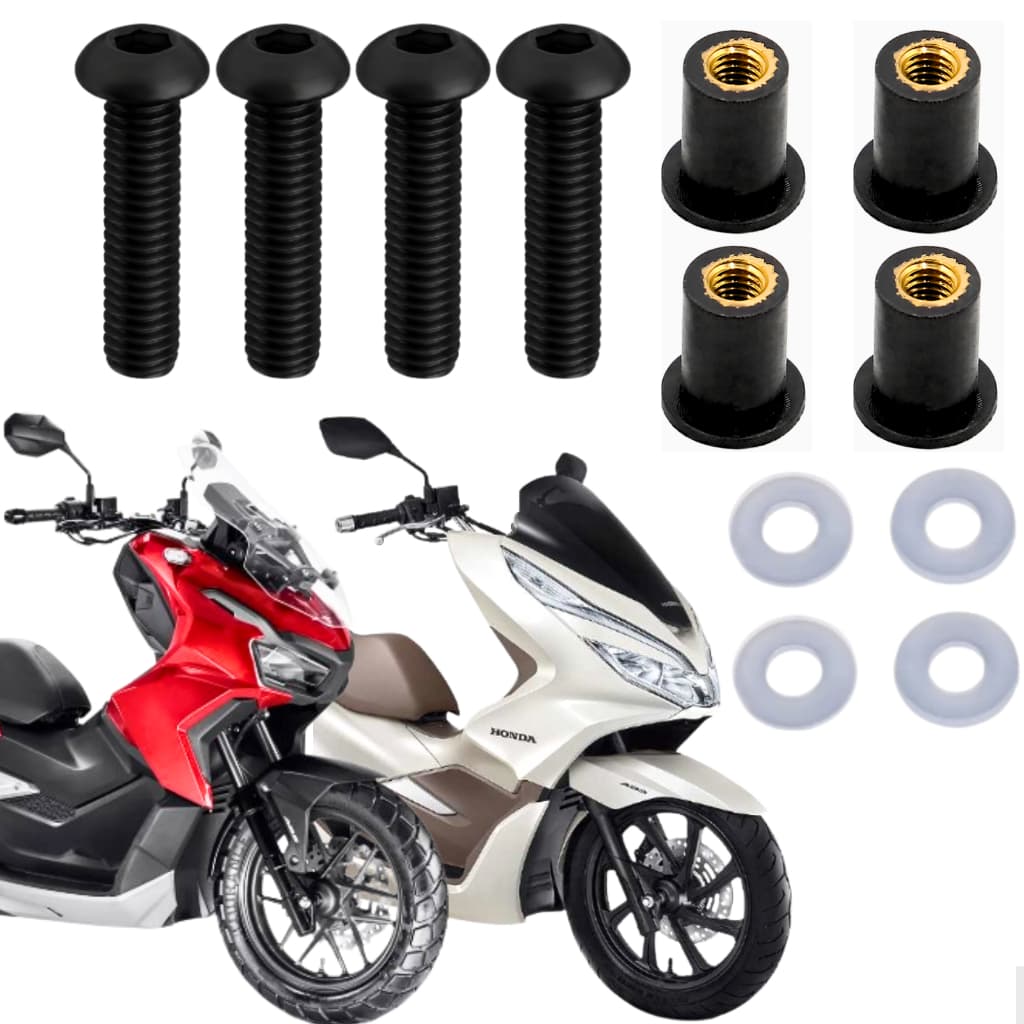 Parafusos Buchas Bolha Moto Honda Pcx160 Pcx150 Adv150 Adv160 Cb500x Nx500 Nc700x Hornet