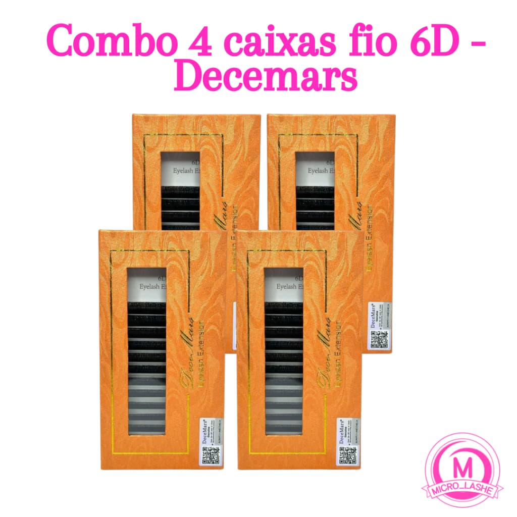 KIT 4 CÍLIOS DECEMARS 6D - ENVIO IMEDIATO