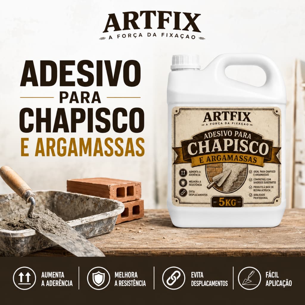 Adesivo 5 Litros Aditivo para Argamassa e Chapisco - Indicado para Parede, Teto e Alvenaria