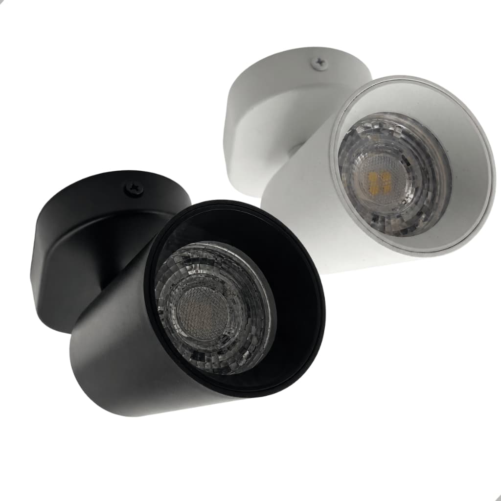 Mini Spot de Sobrepor GU10 MR16 Direcionável com Lâmpada LED 5W para Teto Luminária