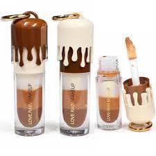 Lip Gloss de Chocolate Com Leite Chaveiro  - Love Rain