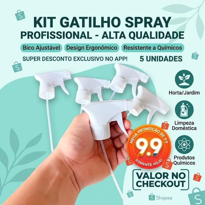 Gatilho Pulverizador 5 Unidades