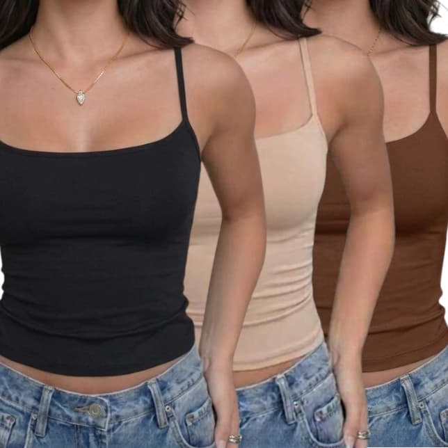Kit 3 Regata Cropped  Feminina Alcinha Blusa Feminina AlÇA fIna Suplex Moda Fitnes Academia DIA A DIA