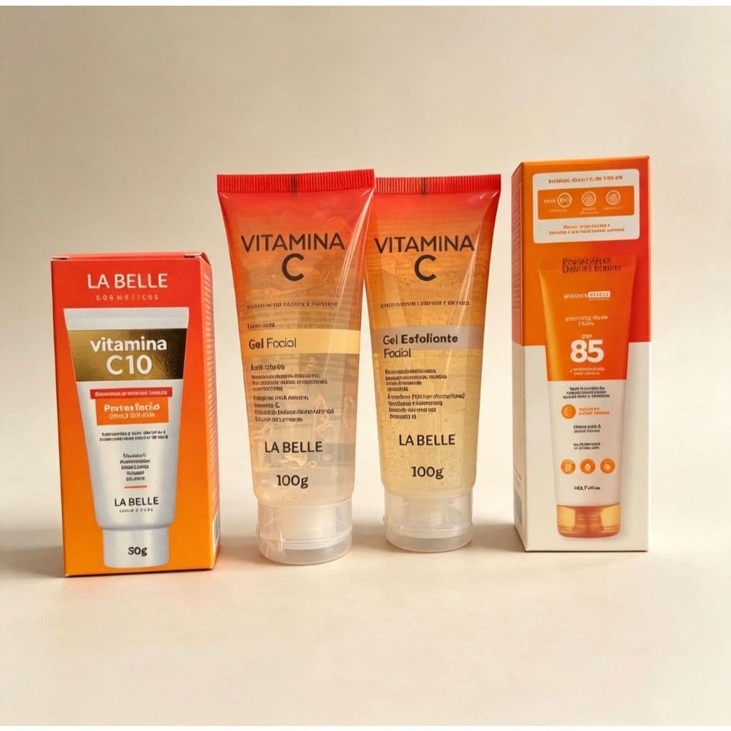 Kit Rotina Facial Vitamina C Completa + Máscara Facial de Brinde