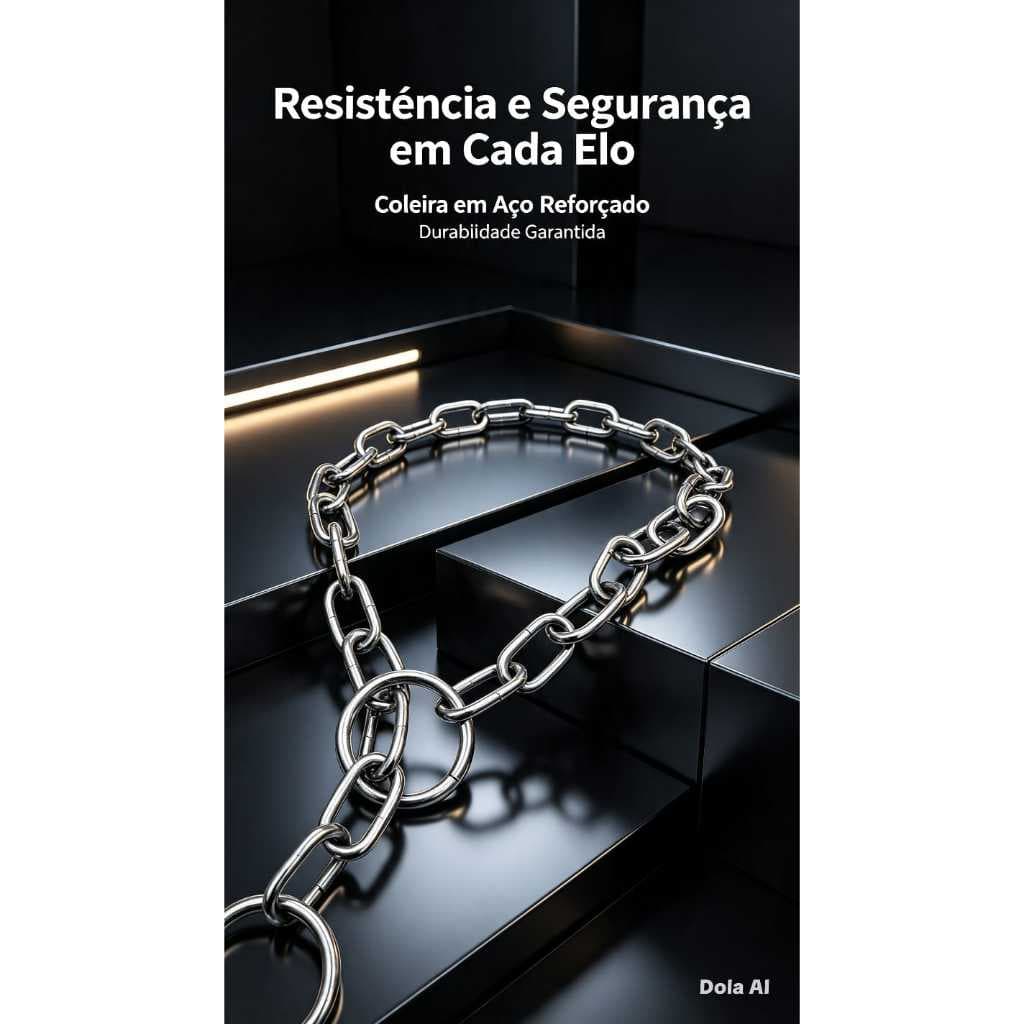 Enforcador de elo reto curto 3,00mmx0,70cm para cães médio e grande porte