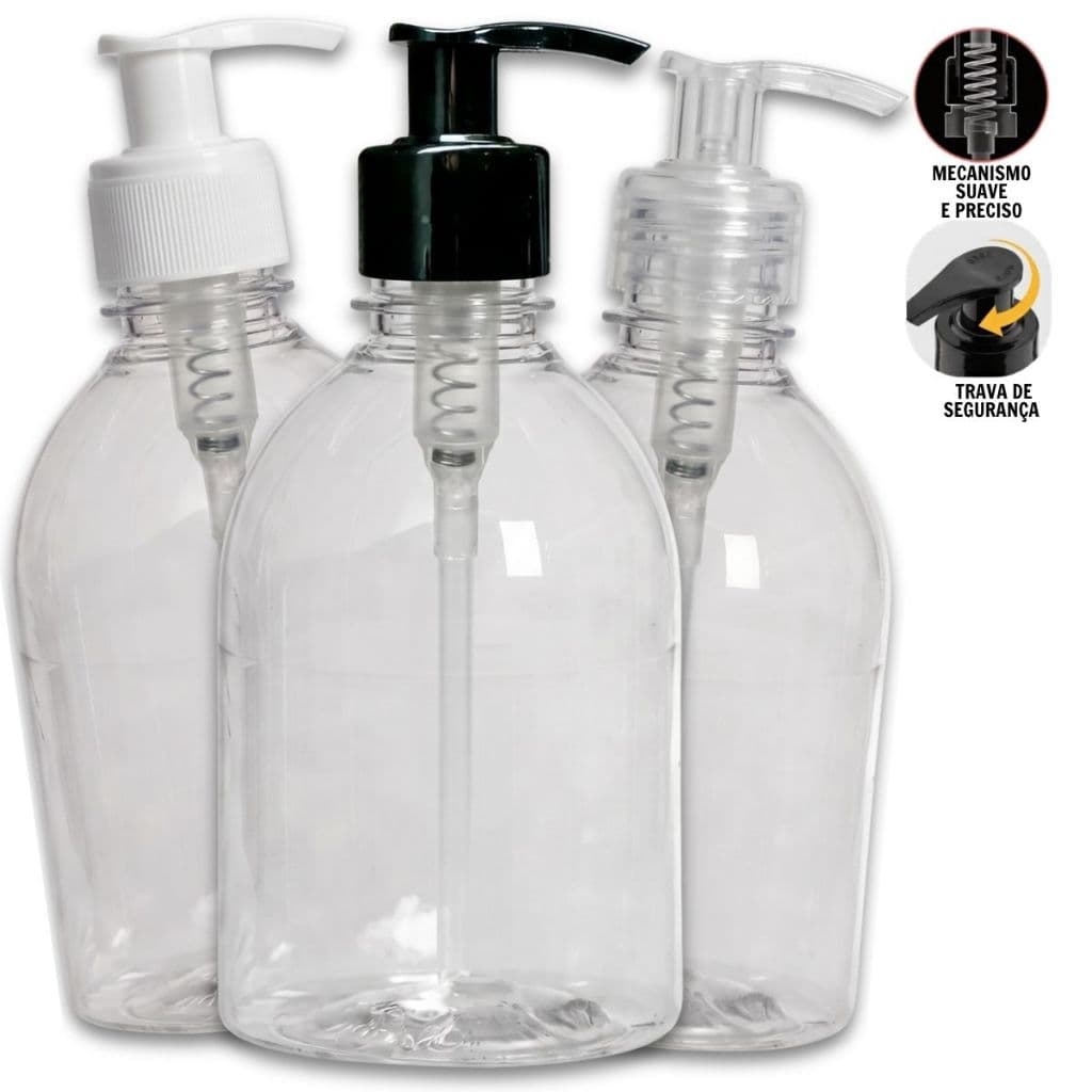 Frasco Pet Saboneteira com Válvula Pump Creme 500 ml