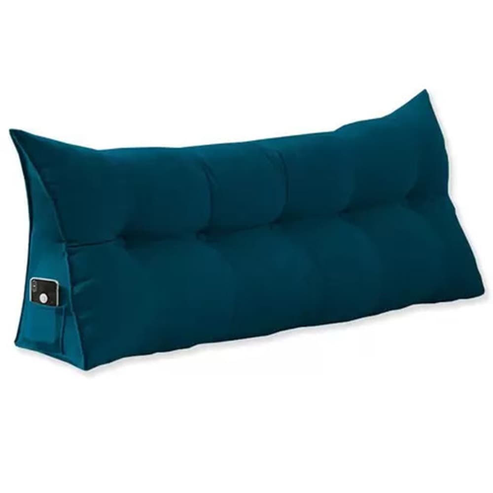 Almofada Cabeceira Encosto Apoio Lombar 160cm Queen Suede varias cores