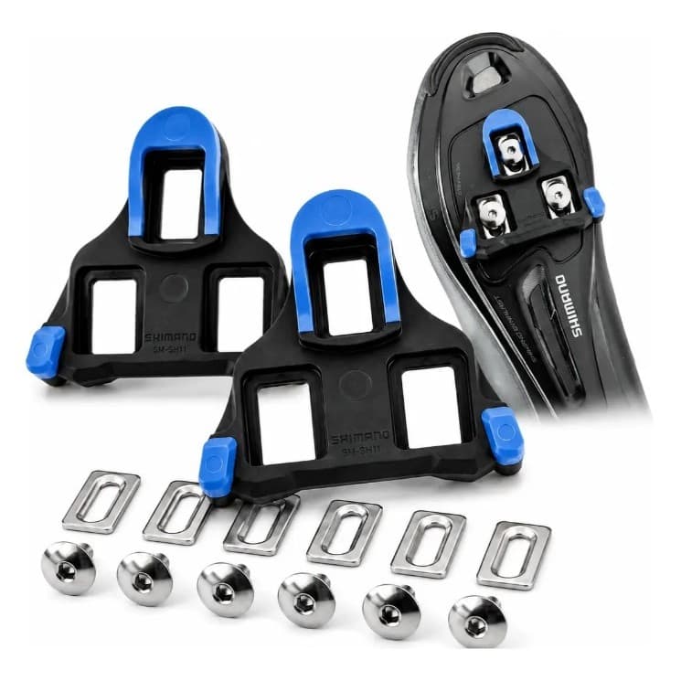 Taquinho Shimano Para pedal Speed Sm Sh12 Azul Com Flutuacao