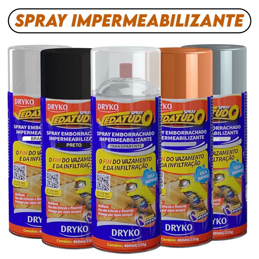 Borracha Liquida Impermeabilizante Spray 400 ml Dryko