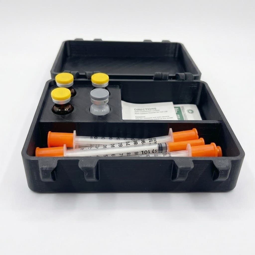 Caixa Ampolas 10ml Estojo Porta Seringas Insulina