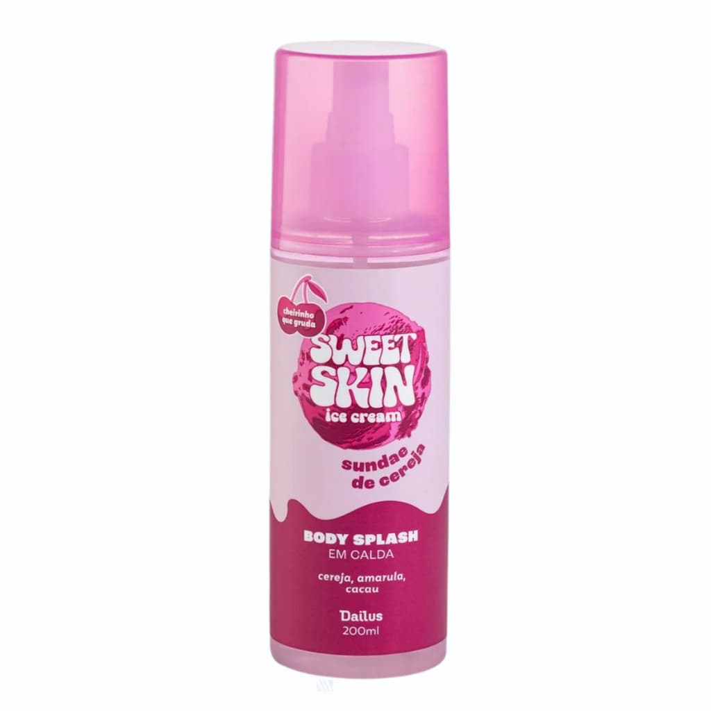 Body Splash Dailus Sweet Skin Sundae De Cereja 200ml Perfume Corporal