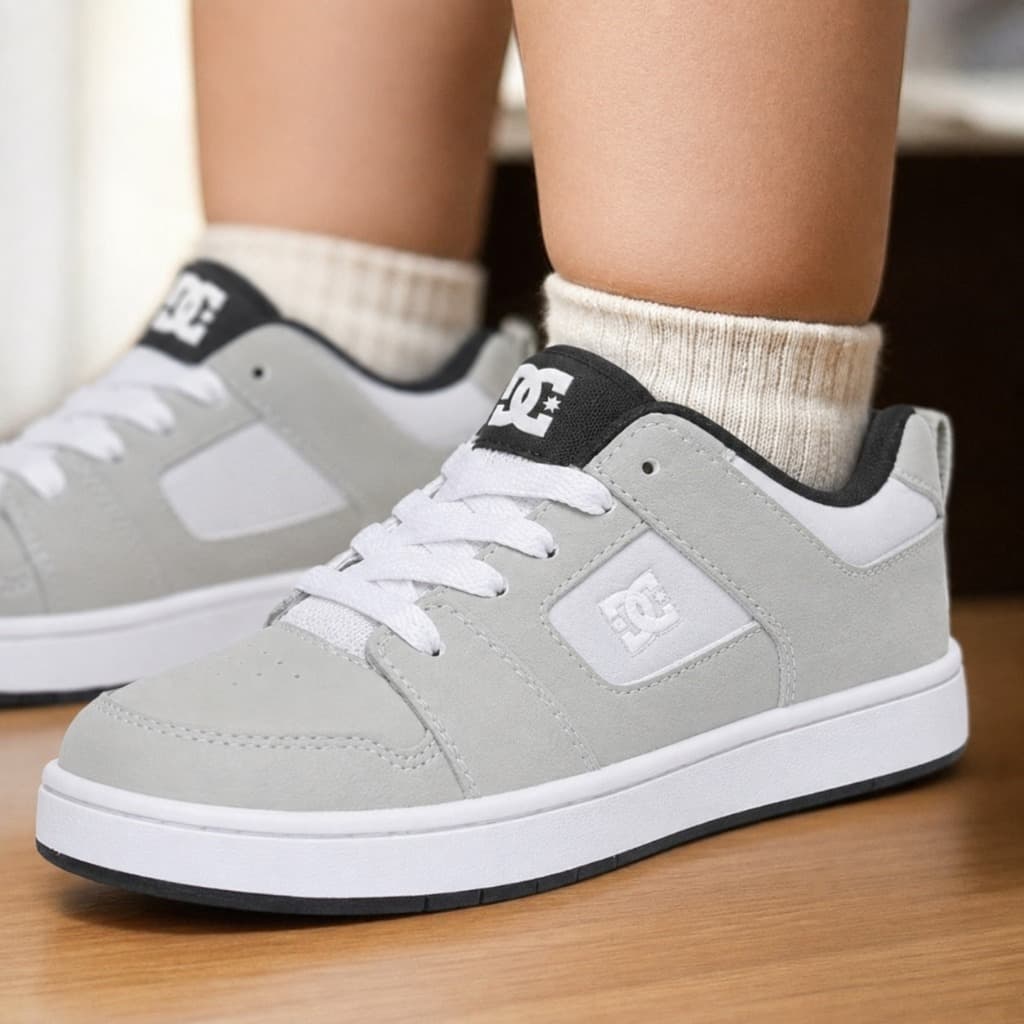 Tênis Infantil Masculino Cinza Casual Confortável