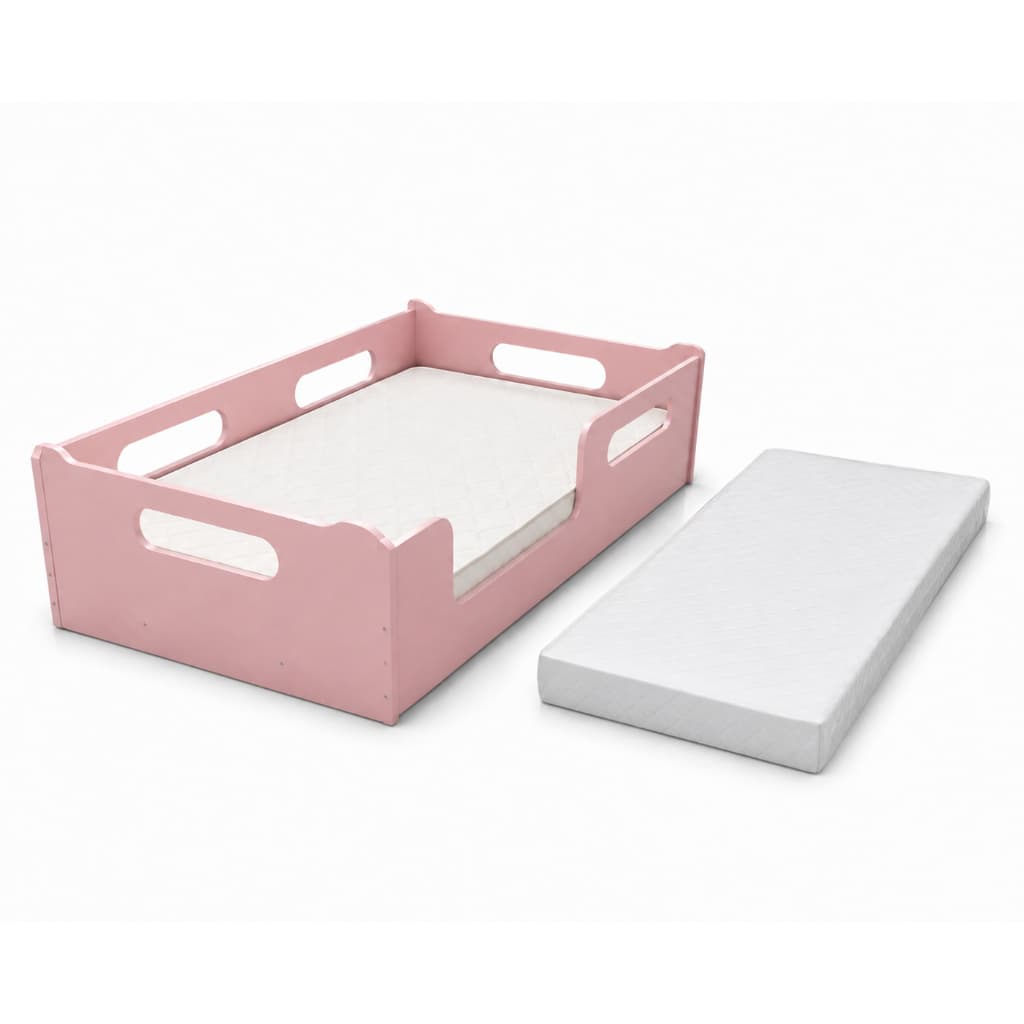 Cama Infantil Montessoriana Completa Com Colchão Segura Com Grade Proteção Ideal Para Criança