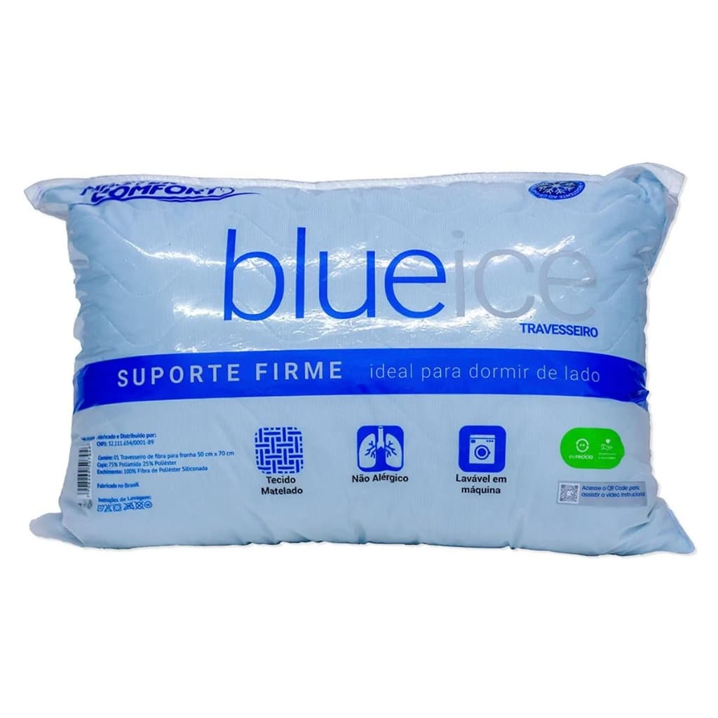 Travesseiro Blue Ice Master Confort Toque Refrescante