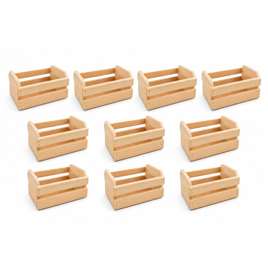 Kit Com 10 Caixinhas de Madeira Pinus P 15x10x7cm Decoração Presentes Lembrancinhas Enfeites de Mesa
