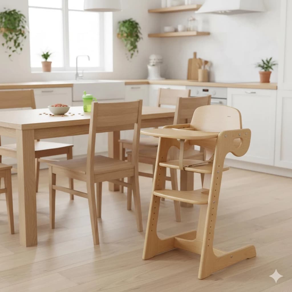 Arquivo de Corte CNC para Cadeira Alta de Madeira: Projeto para Tupia de Cadeira de Alimentação Infantil de 18 mm