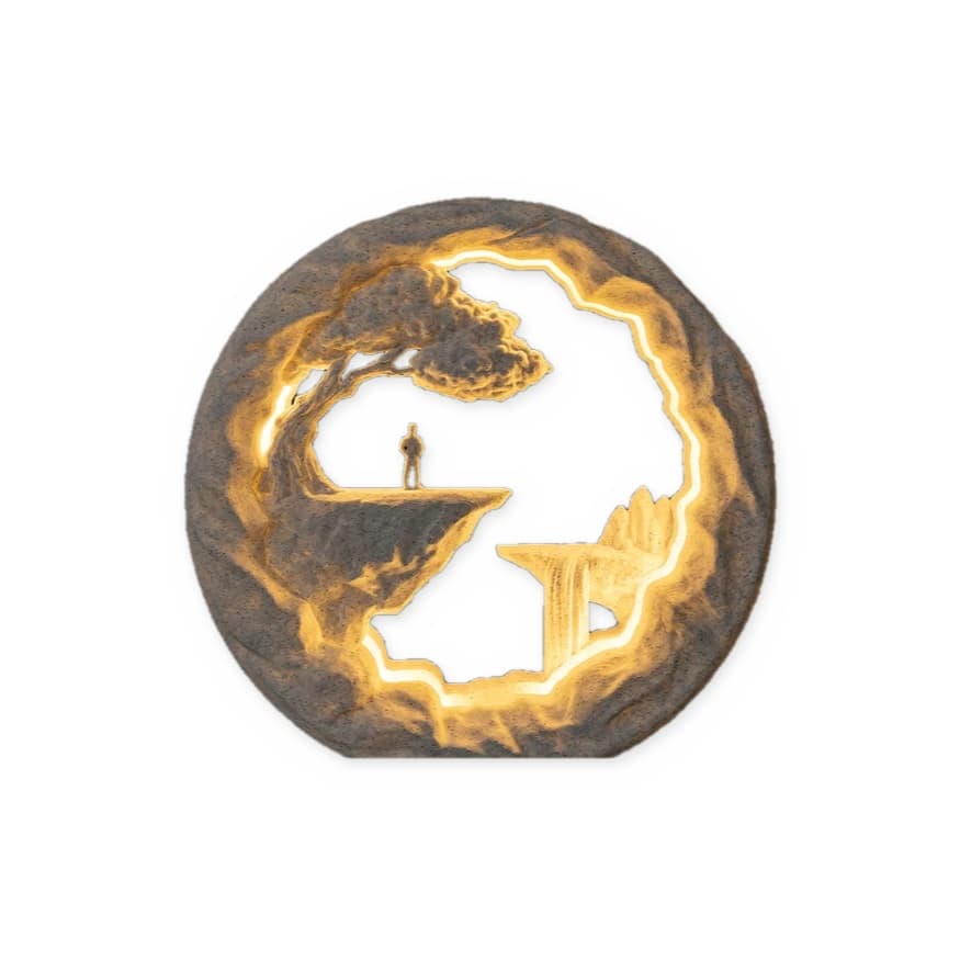 Luminária De Mesa Led Abajur Decorativo Aventura O Viajante