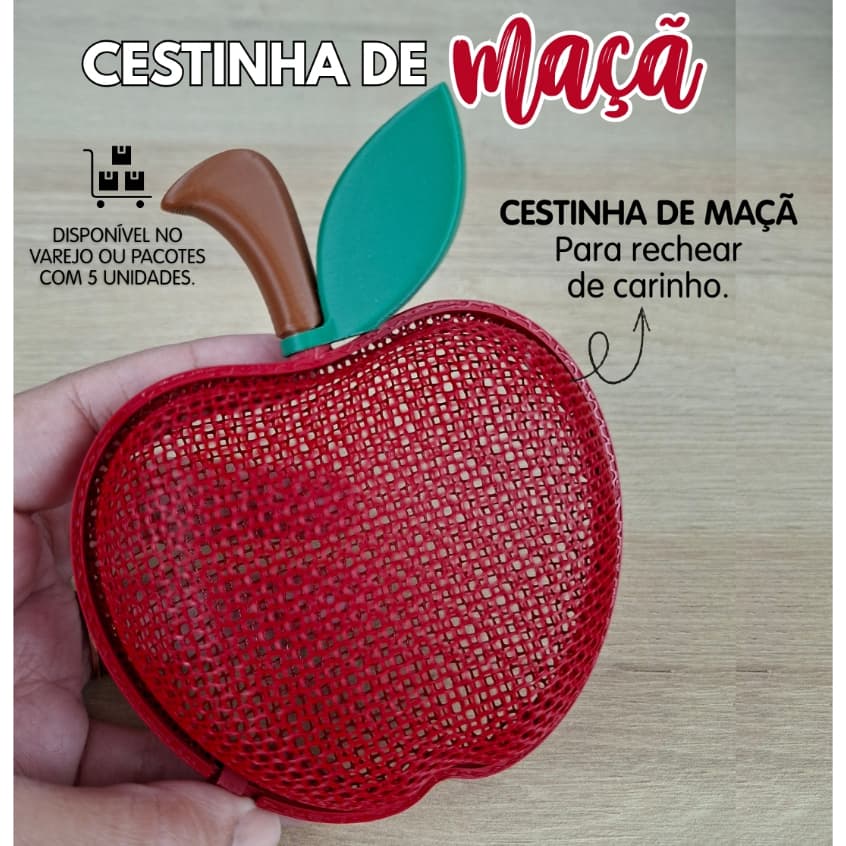PCT c/ 5 Cestinha pra Festa | Sacola surpresa | Cesta de doce | Aniversário Temático | Frutas | Pomar