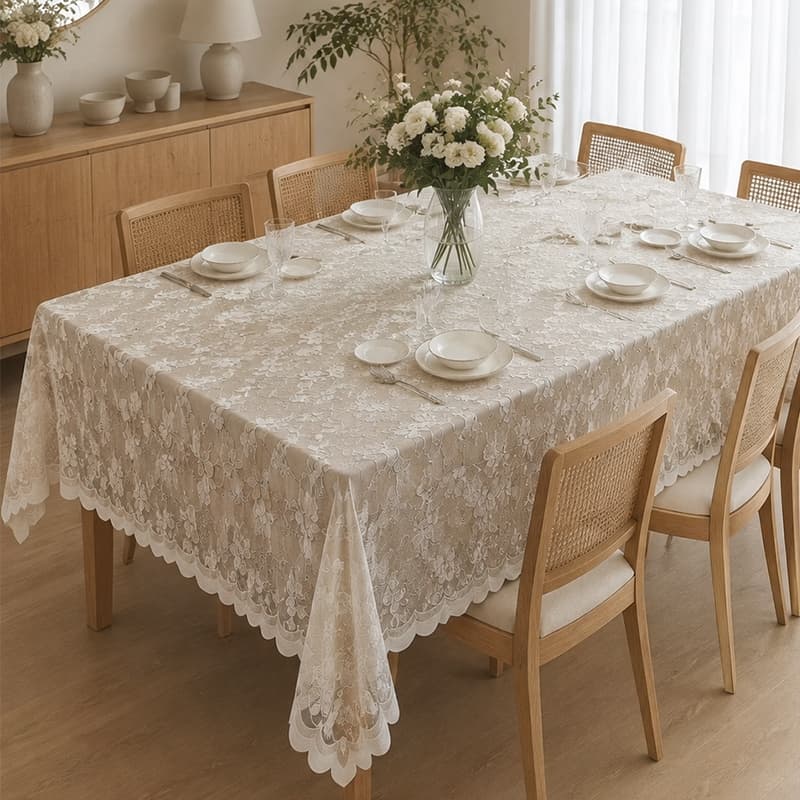 Toalha de Mesa Jacquard Luxo 6 Lugares 2,30x1,50 para Cozinha premium Várias Cores