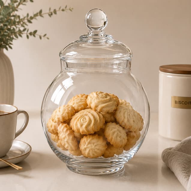 Vaso Argos de Vidro 3l  com Tampa Transparente Porta Doces Decoração Bomboniere Potiche Cápsulas Terrário Decorativo