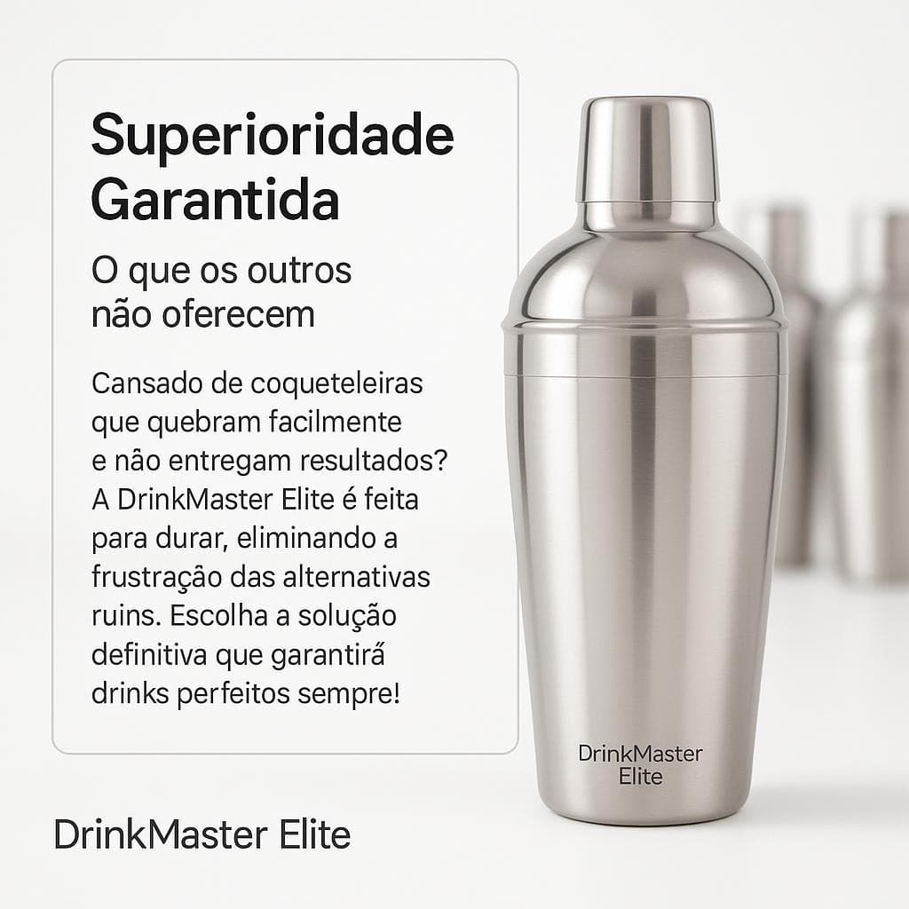 Coqueteleira Inox 500ml Misturador Drinks Profissional