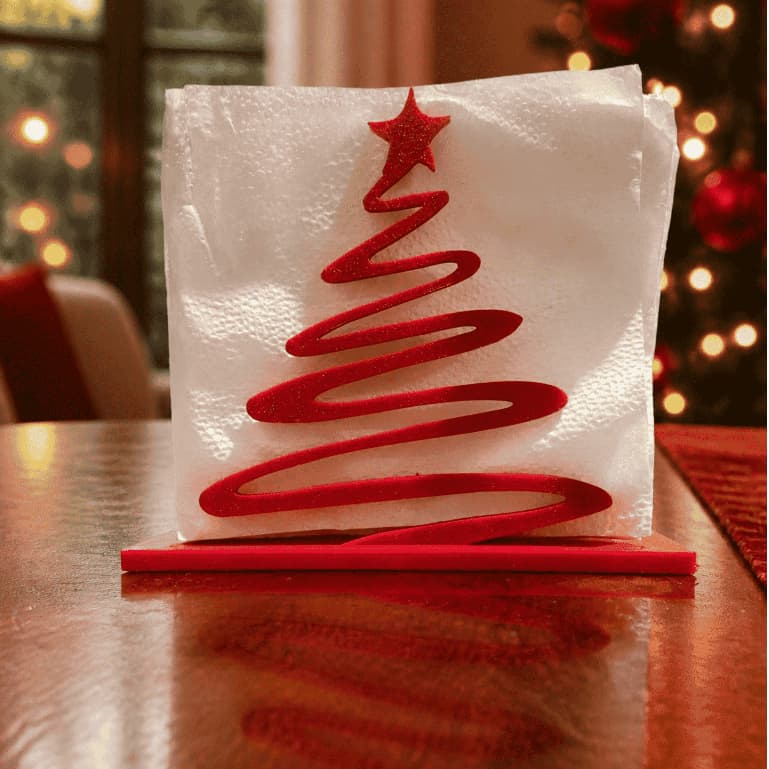 Kit 5 Porta Guardanapos Árvore de Natal - Decoração Mesa Natalina