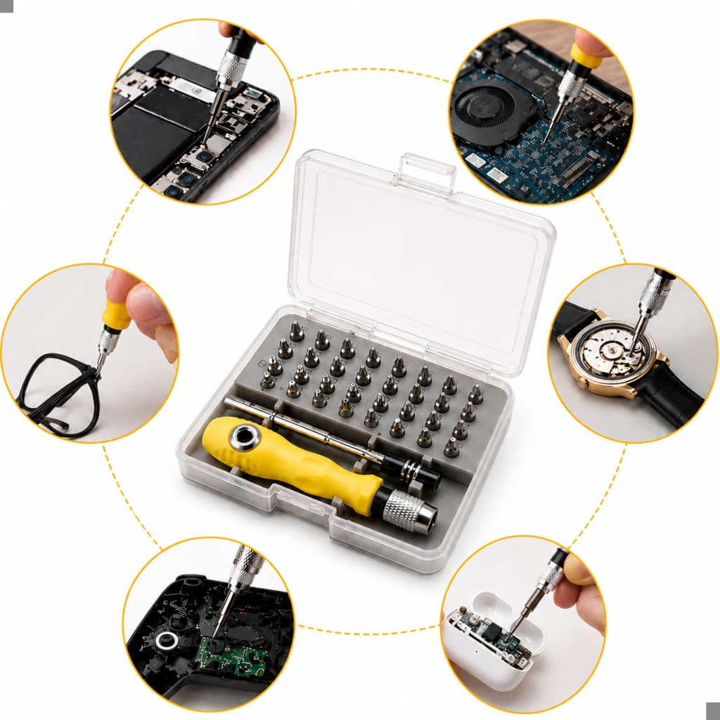 Chave precisão kit com 32 peças engate rápido + extensor