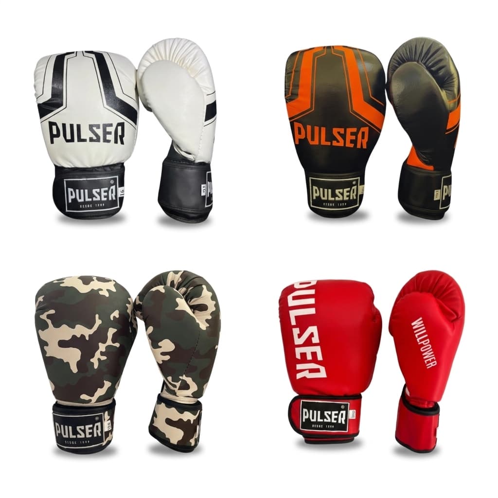 Par Luva Boxe Kickboxing Muay Thai Microfibra Couro Thunder Pulser