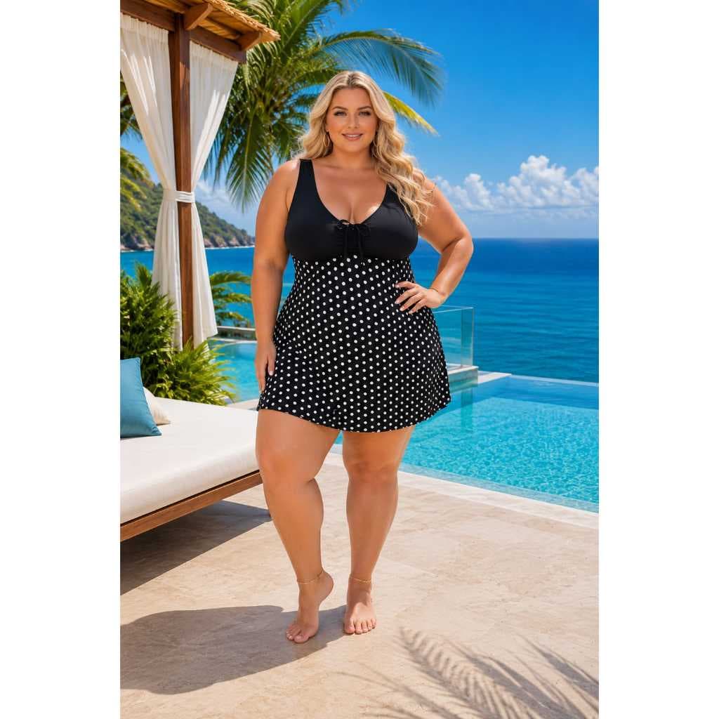 Maio plus size SAINHA acoplada bojo removível Sainha tamanho grande do 46 ao 68 mulheres acima de 200 kilos