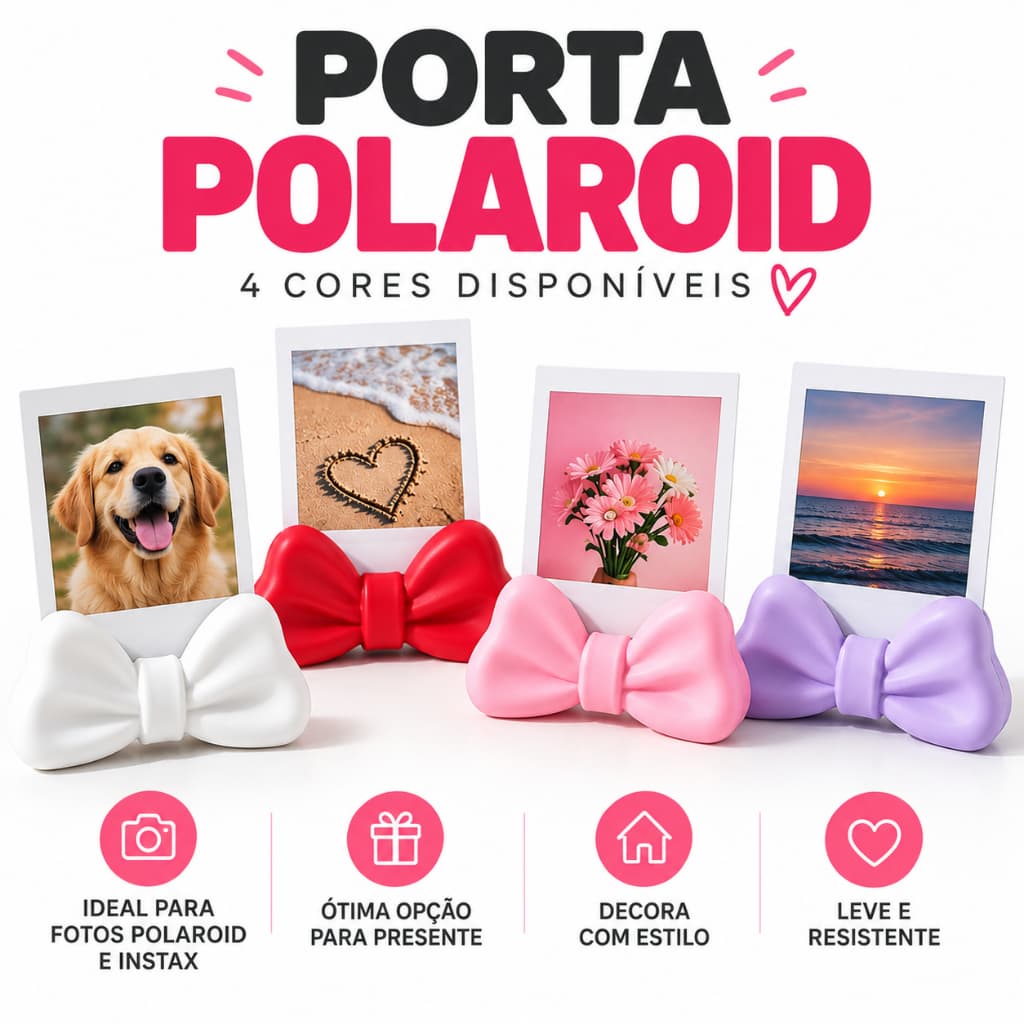 Kit Porta Foto Retrato Polaroide Instax Mini fotos e Apoio Suporte para Recados e Menu de casamento 3, 5 e 10 unid