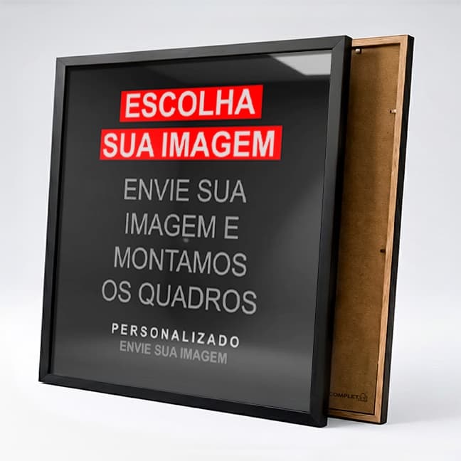 Quadro Personalizado Escolha A Sua Imagem 30x30cm Moldura e Vidro