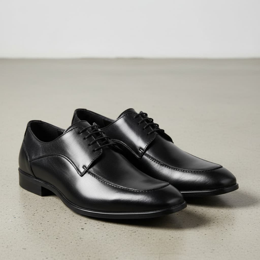 Sapato Clássico Social Masculino Derby com Cadarço Confortável Sola de Borracha Elegante  Oxford