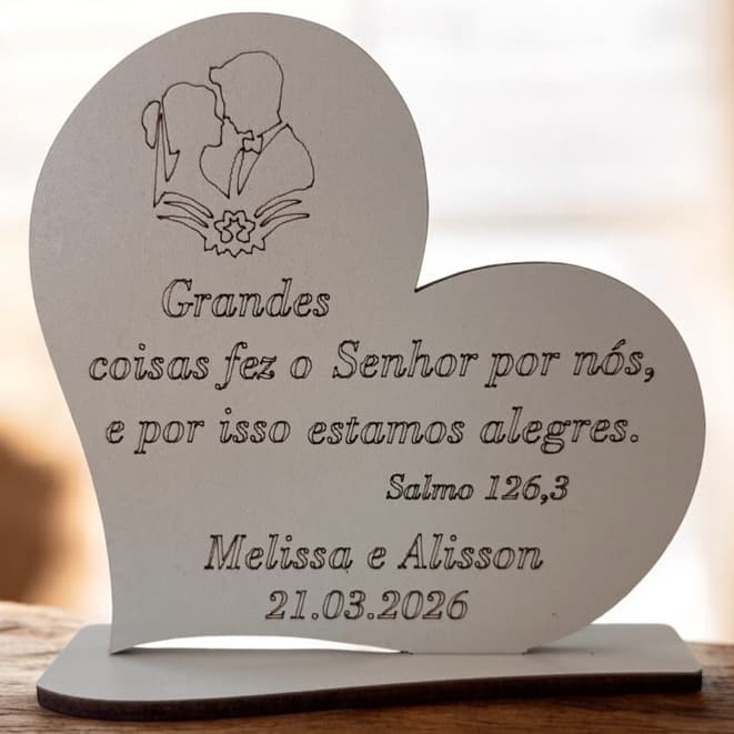 Lembrancinha Personalizadas para Festas de Casamento Lembrança para Convidados em MDF Branco