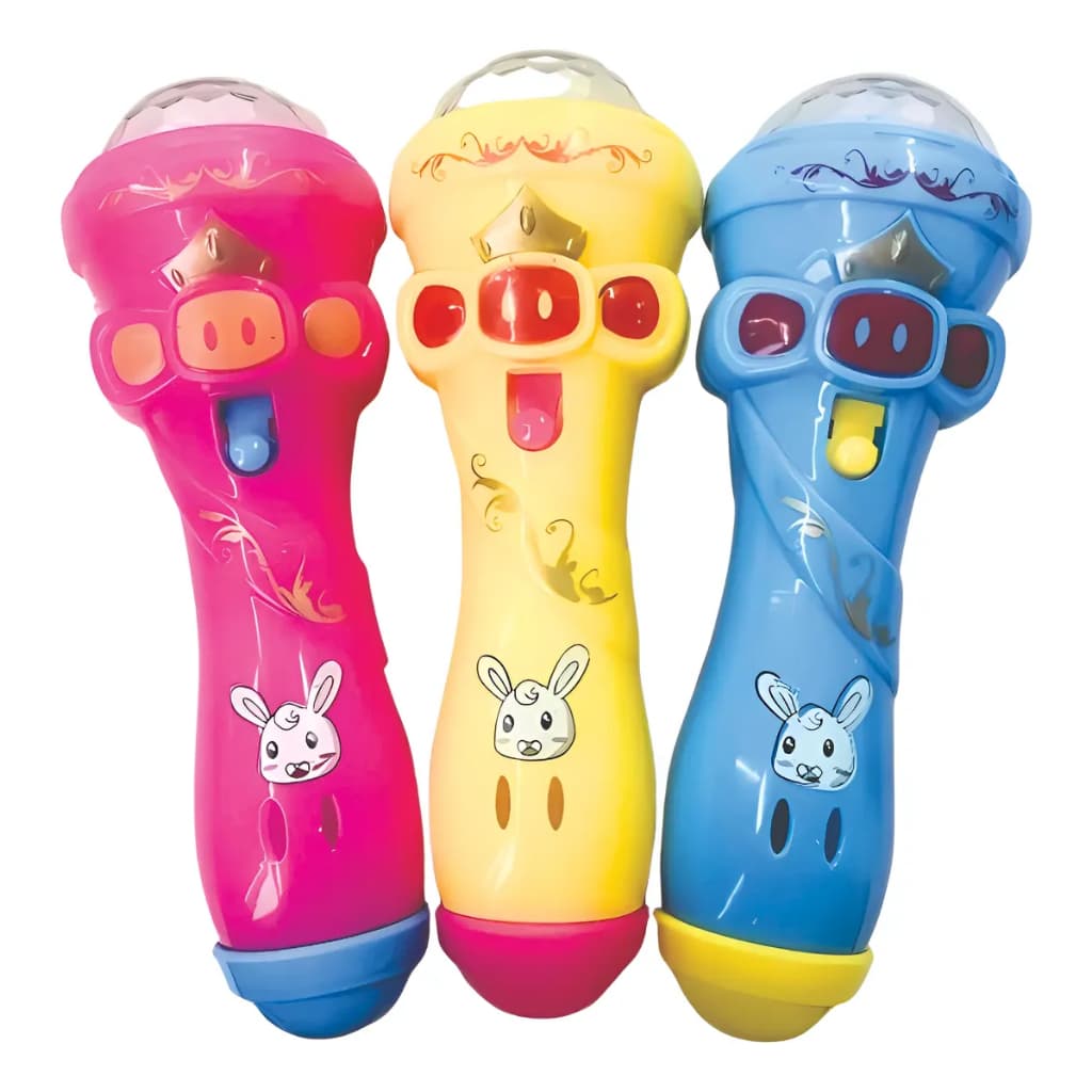 Brinquedo Microfone Infantil Com Luzes