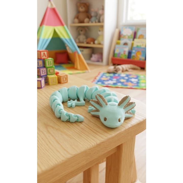 Axolote Articulado Brinquedo Sensorial Fidget Toy + BRINDE