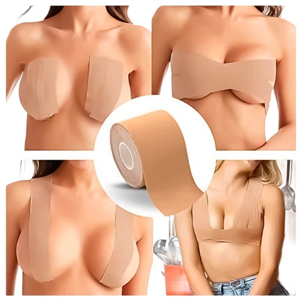 Sutiã Fita Adesiva Levanta Seios Up – Sustentação Invisível e Efeito Push Up - Natural Perfeita para Decotes
