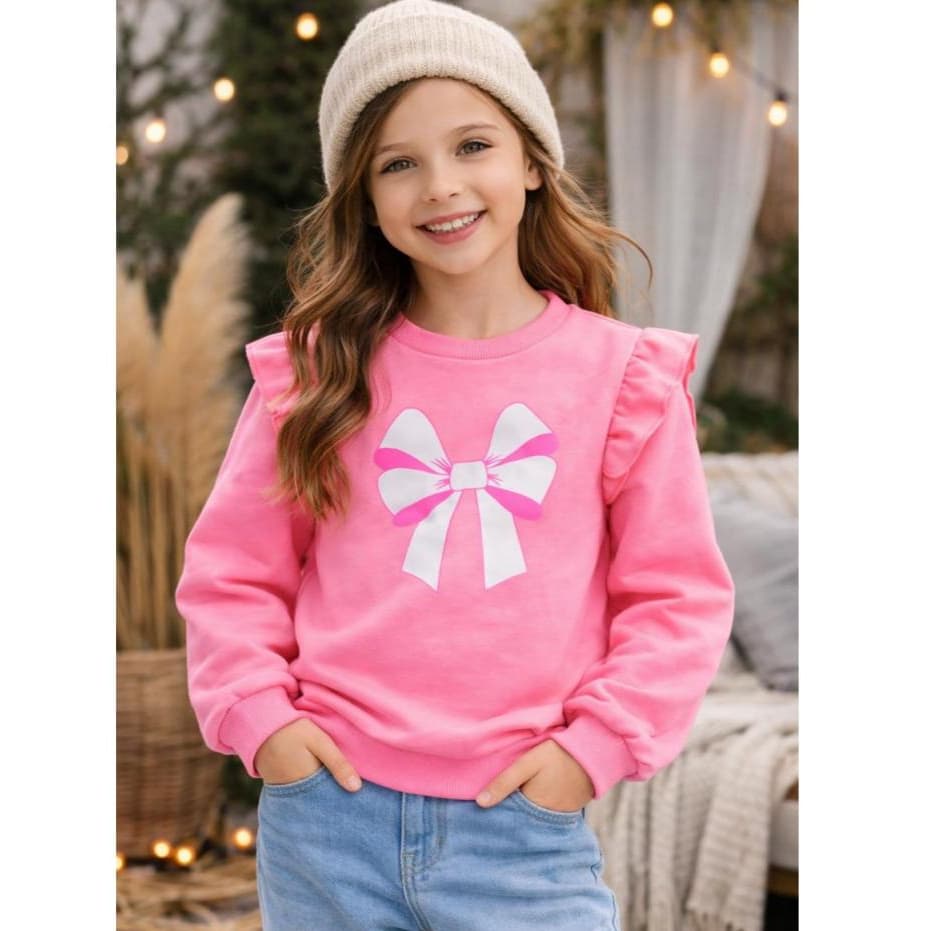 Moletom Infantil Blusa Laço   Desenho Infância  laço Kids Blusa Flanelado