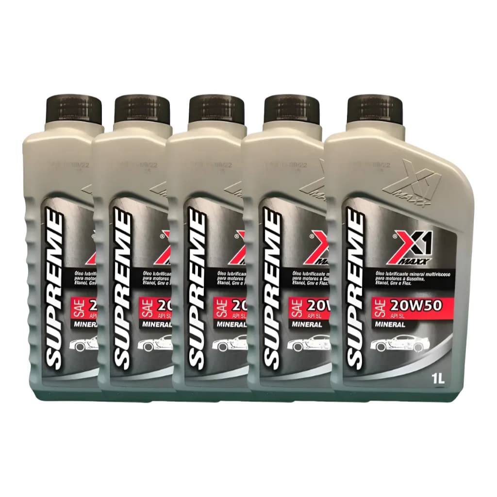 Kit 5 Oleo Motor 20w50 Óleo Lubrificante Para Carro Mineral  Óleo Lubrificante Barato Veiculos motores Cansados
