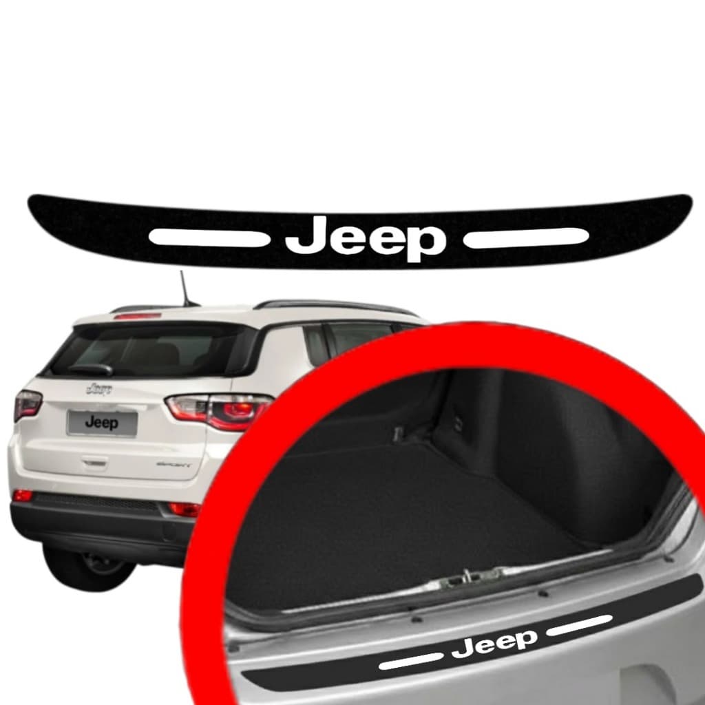 SOLEIRA PROTEÇAO PORTA MALA JEEP UNIVERSAL PARA CARRO AUTOMOTIVO PERSONALIZADA VARIAS CORES