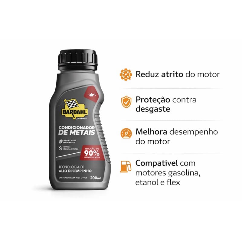 Aditivo Bardahl Promax Condicionador De Metais 200ml Proteção Motor