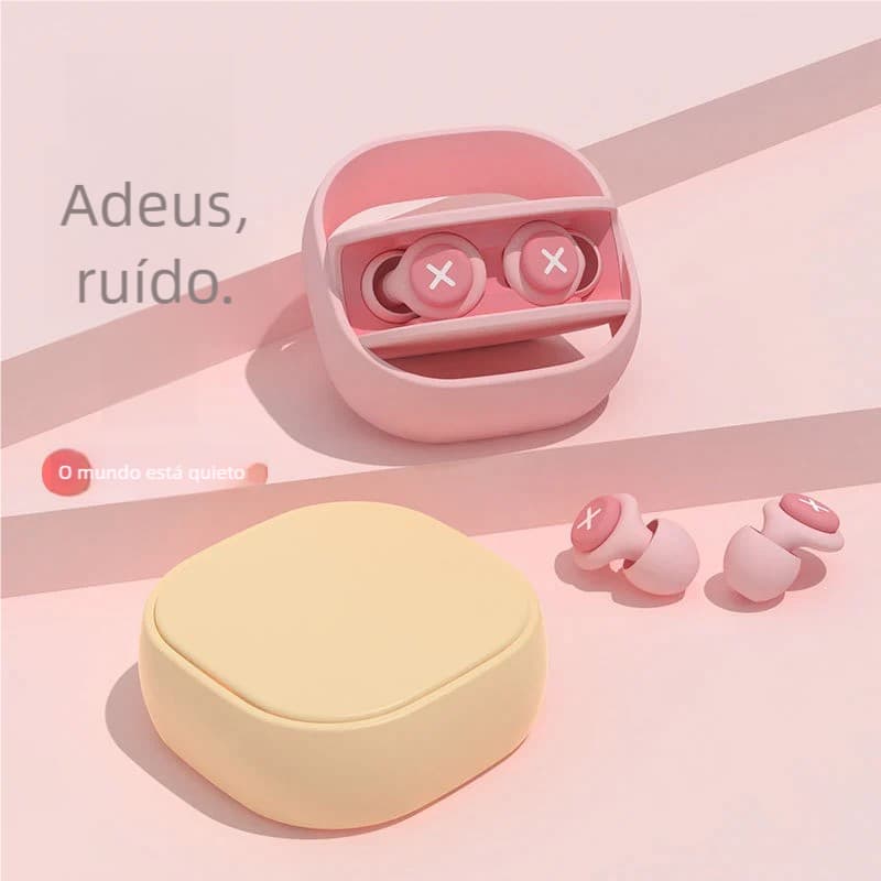Tampões Auditivos À Prova de Som - Silicone Profissional, Redução de Ruído e Esponja Macia