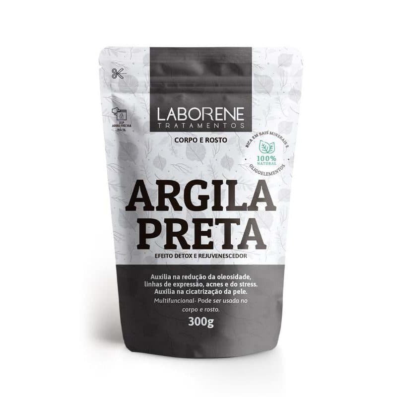 Argila em pó Preta 300g - Laborene!