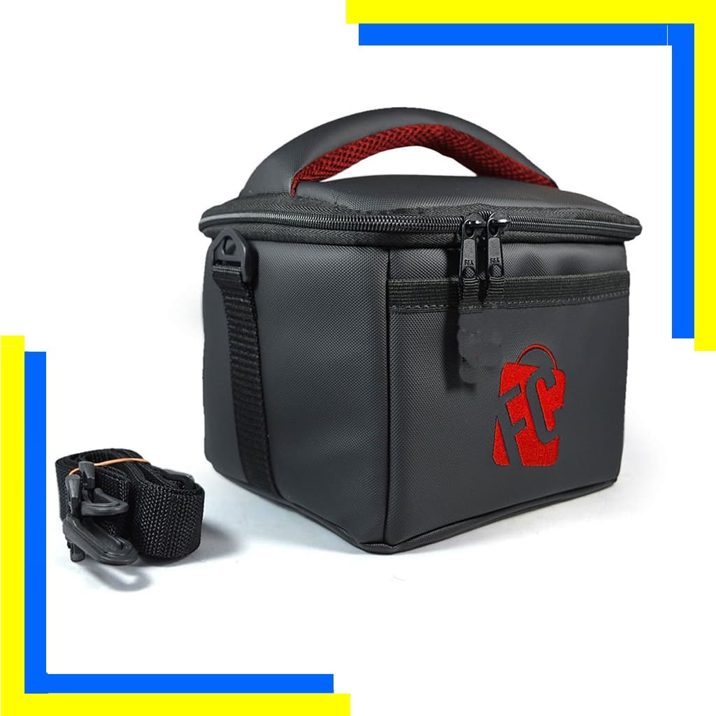 Bolsa Termica 4 Litros Emborrachada Com Detalhe Vermelho