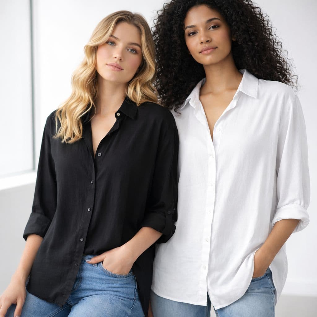 Camisa Feminina Over Viscolinho Premium Manga Longa | Soltinha | Elegante Casual e Confortável