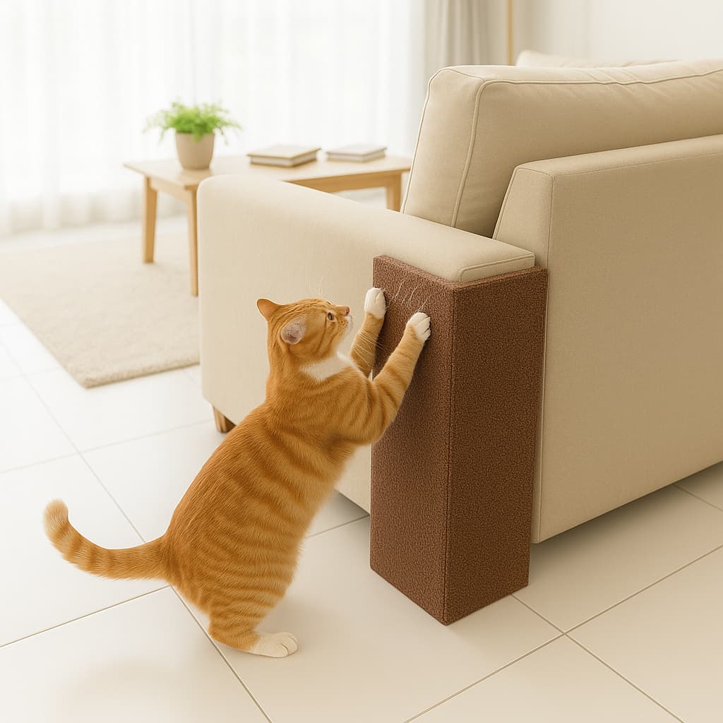 Kit Arranhador Para Gatos Protedor Canto 2un Sofá Cama Box.